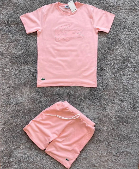 Conjunto Lacoste Rosa verano